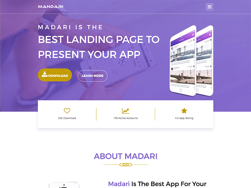 View an App Landing Page