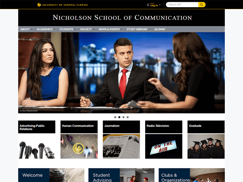 new version of college site. By Katherine Delorme.